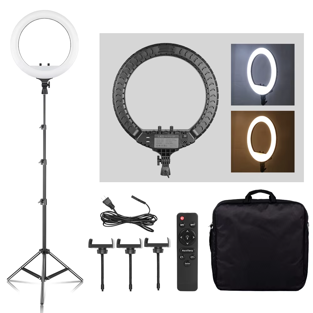 Photography Lighting Continuous - SH 18 Inch Knob Ring Light