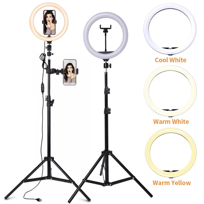 Photography Lighting Continuous - 6/10/12 Inch LED Selfie Ring Light