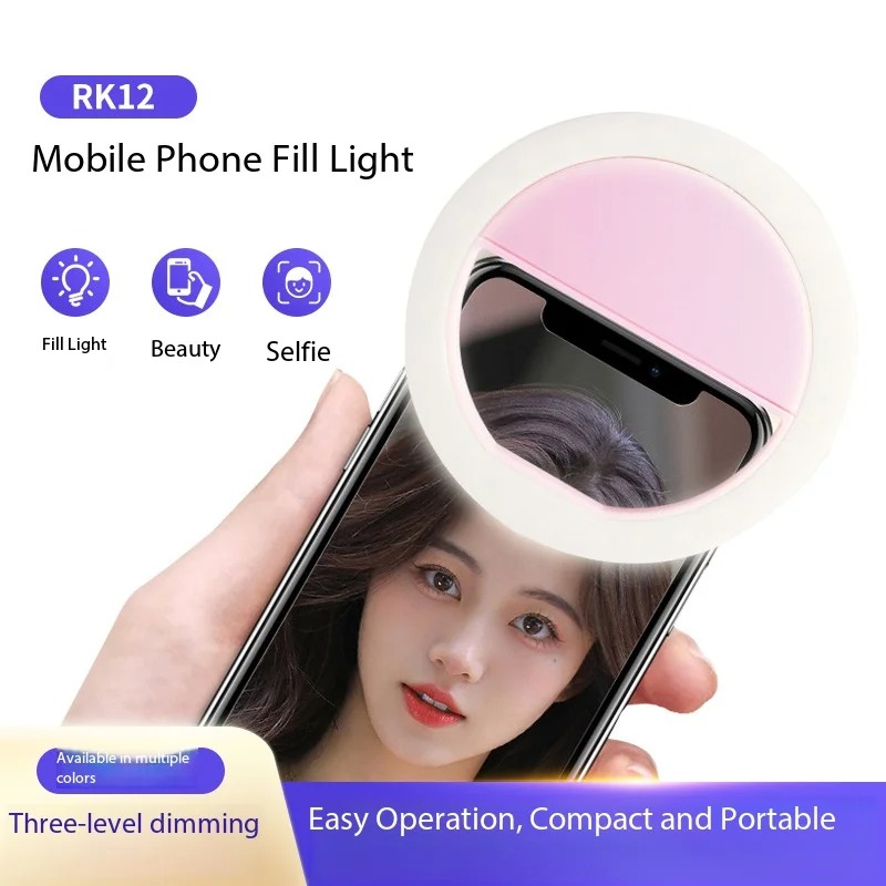Photography Lighting Spotlight - Rechargeable Clip On Selfie Ring Light