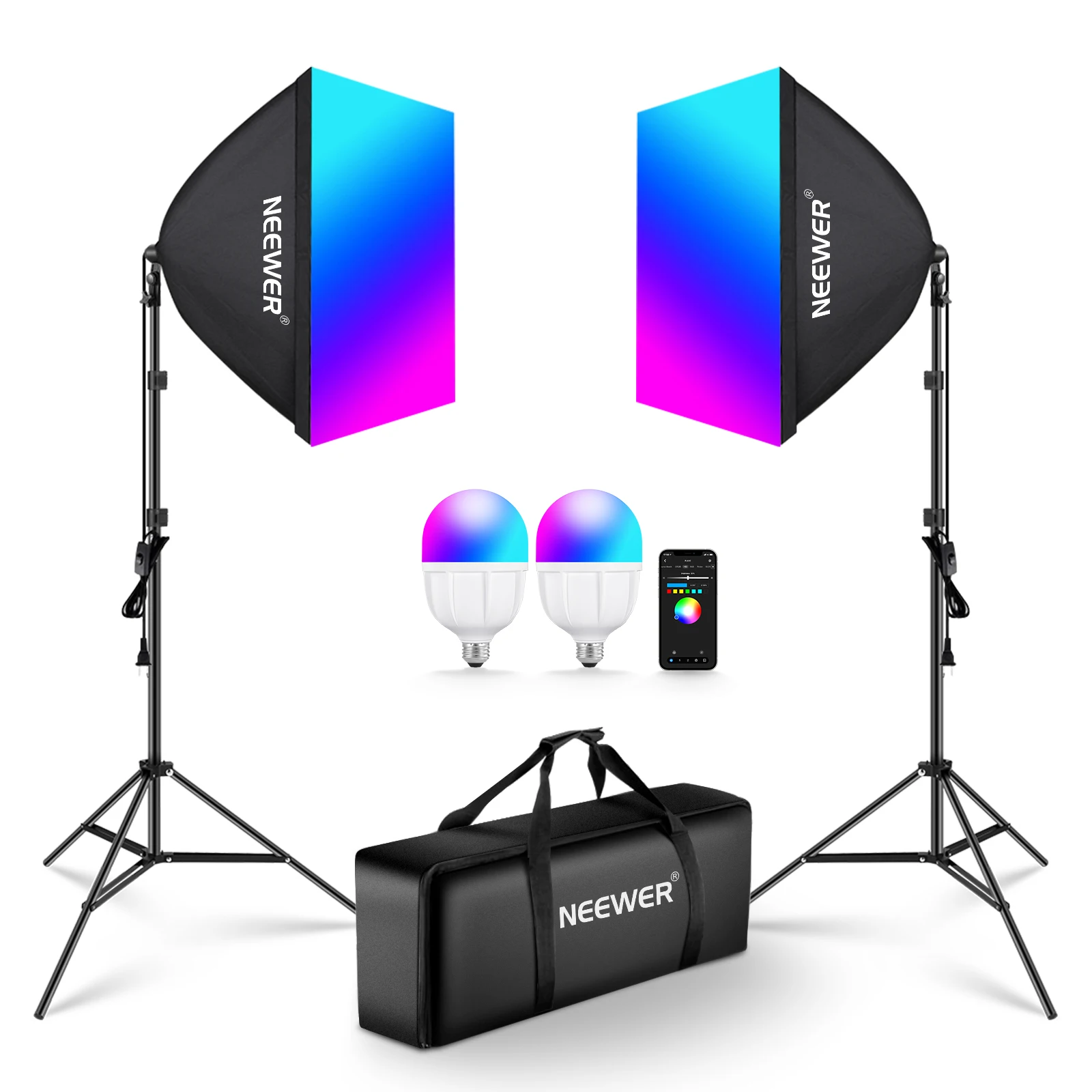 Lighting Effect In Photography - NEEWER RGB Softbox Lighting Kit With