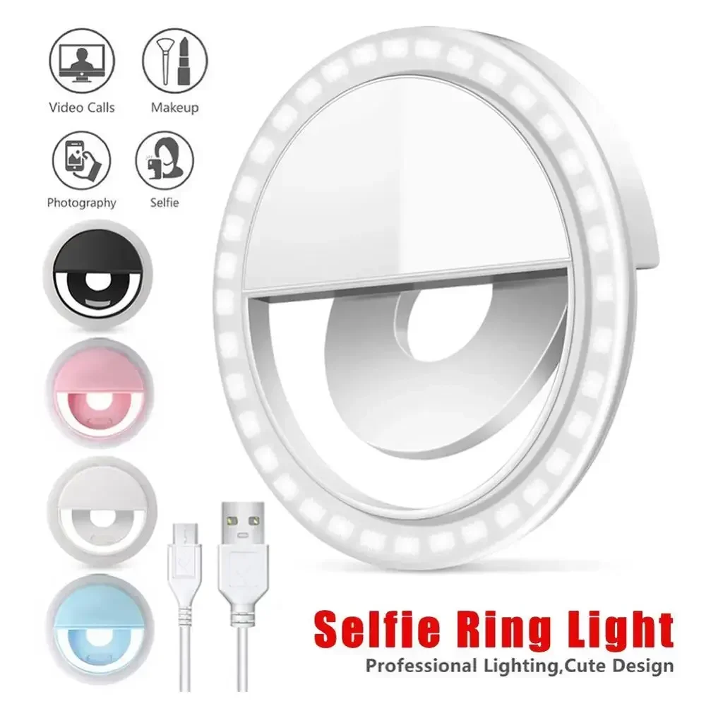 Photography Lighting Continuous - LED Selfie Ring Light Mobile Phone