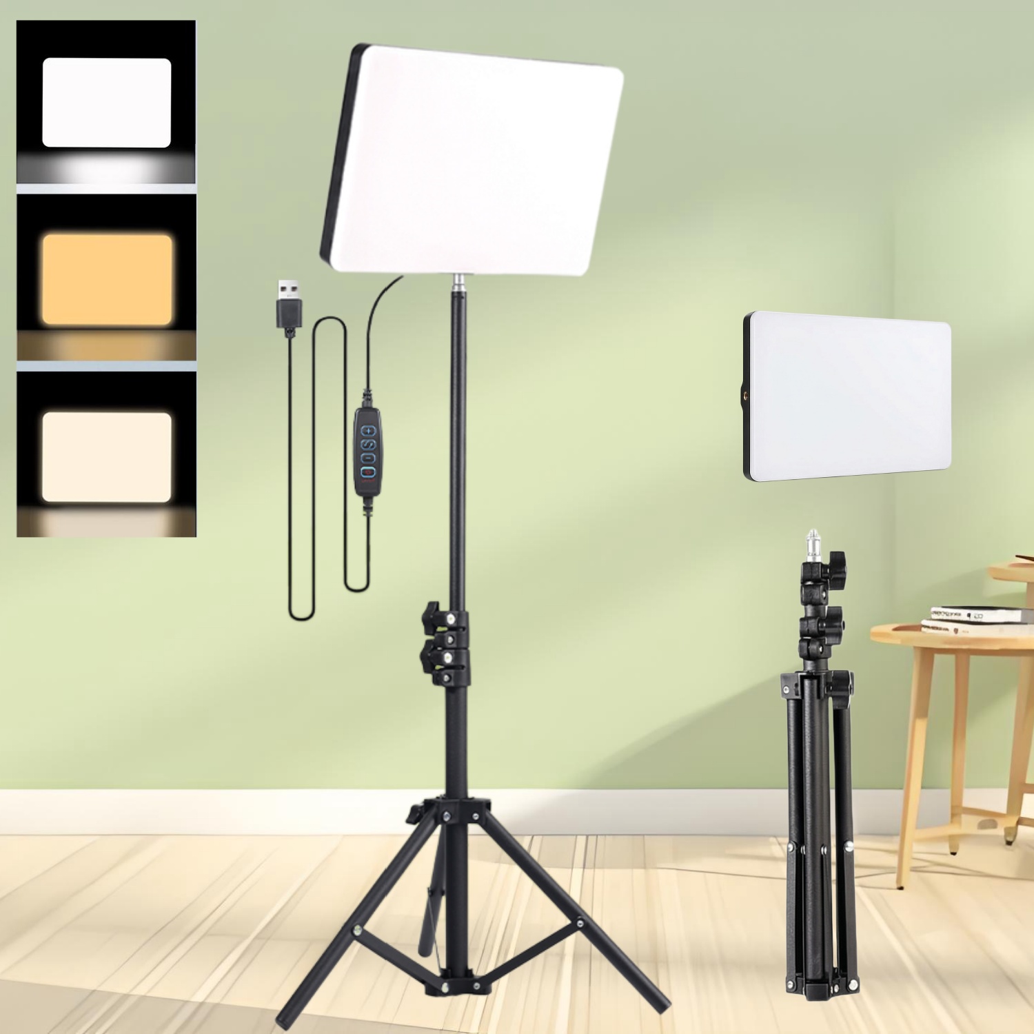 Photography Lighting Color - Live Streaming Ring Light Set: 10-Inch