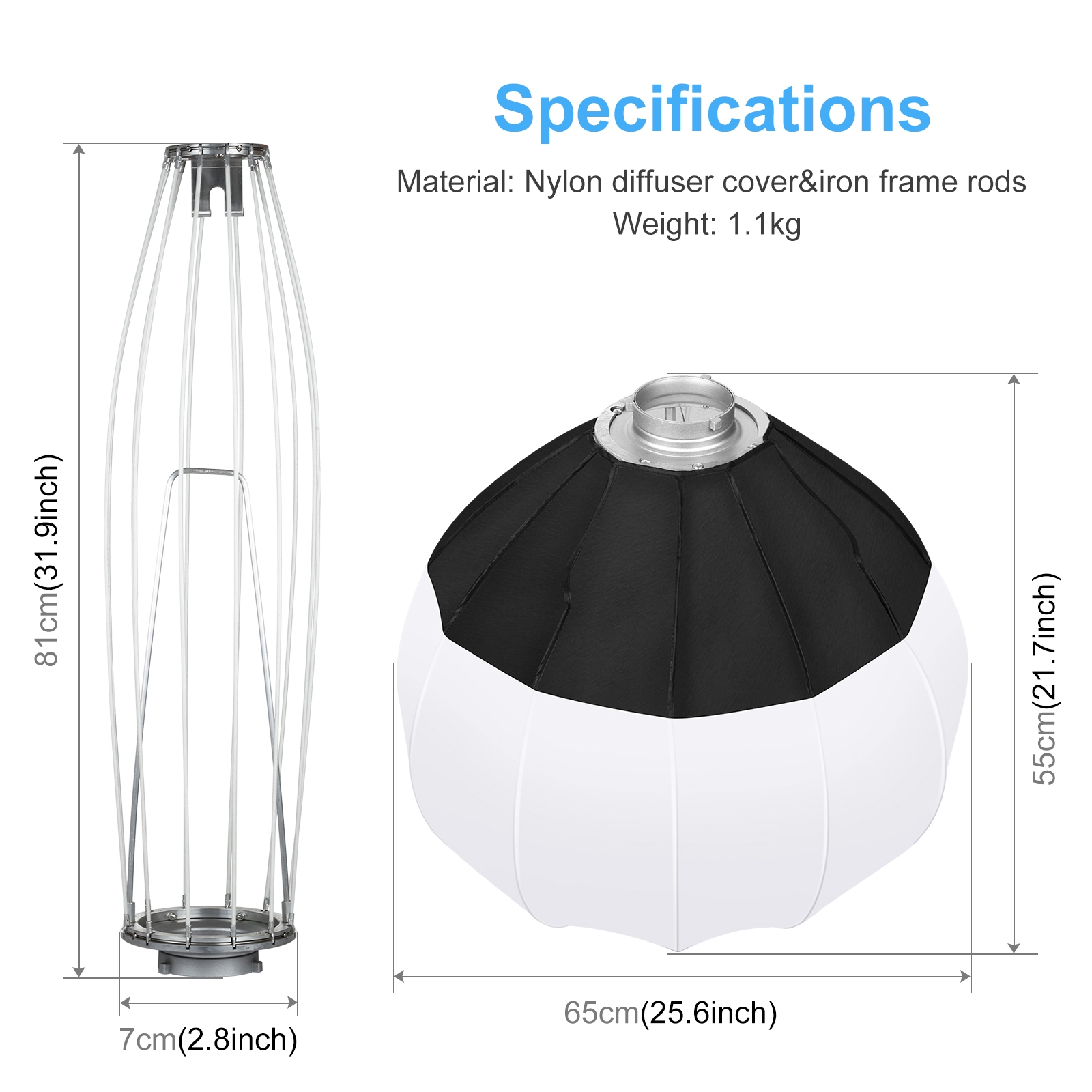 PULUZ 65cm Foldable Lantern So - огляд і ціна Photography Lighting Diffuser