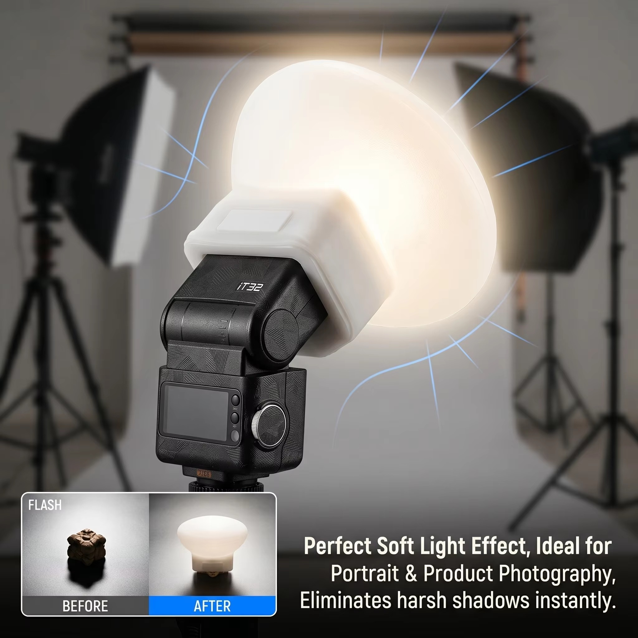 Silicone Flash Diffuser Cover  - огляд і ціна Photography Lighting No Shadows