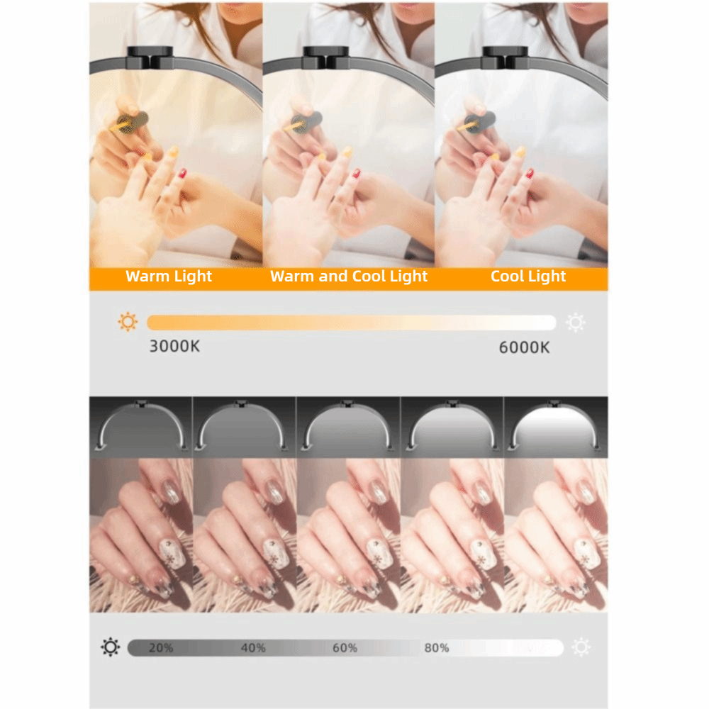 Dimmable Half Moon Nail Lamp 1 - огляд і ціна Photography Lighting No Shadows
