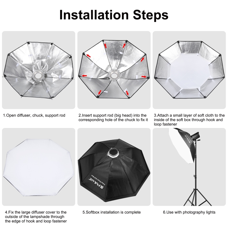 PULUZ 95cm Octagon Photography - огляд і ціна Photography Lighting Diffuser