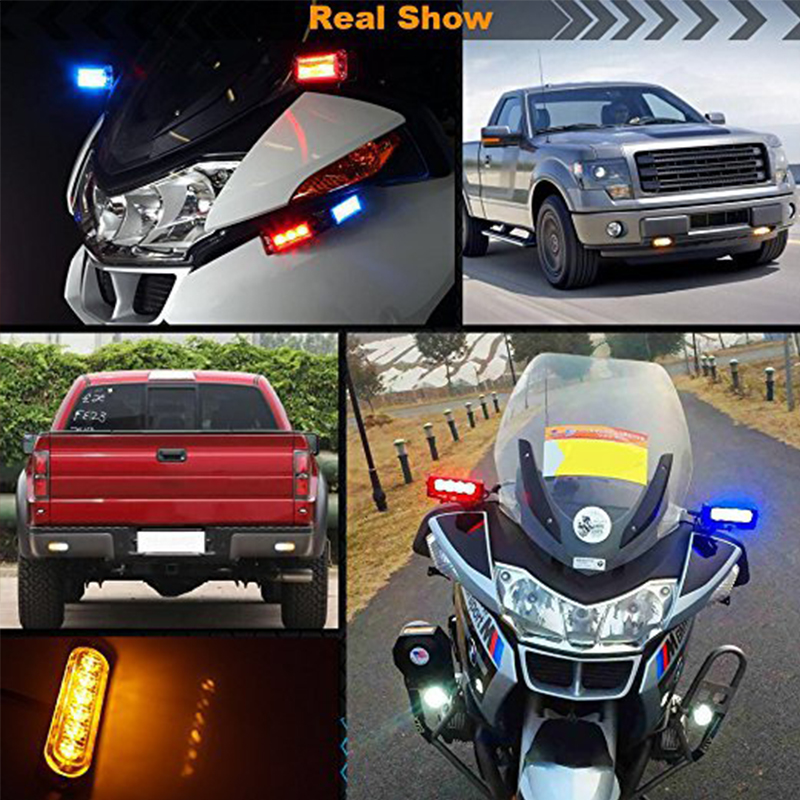 1/2Pcs 6 LED 12V Strobe Light  - огляд і ціна Photography Lighting Grid