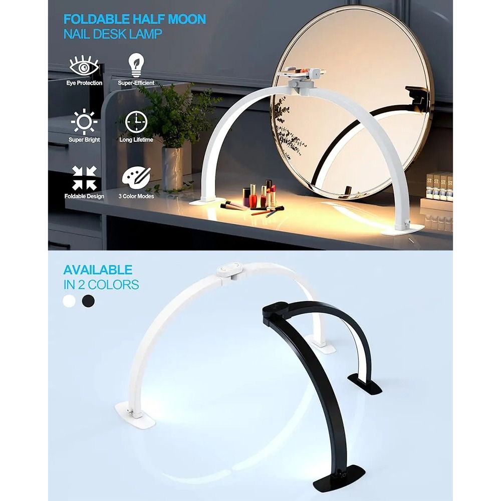 Dimmable Half Moon Nail Lamp 1 - огляд і ціна Photography Lighting No Shadows