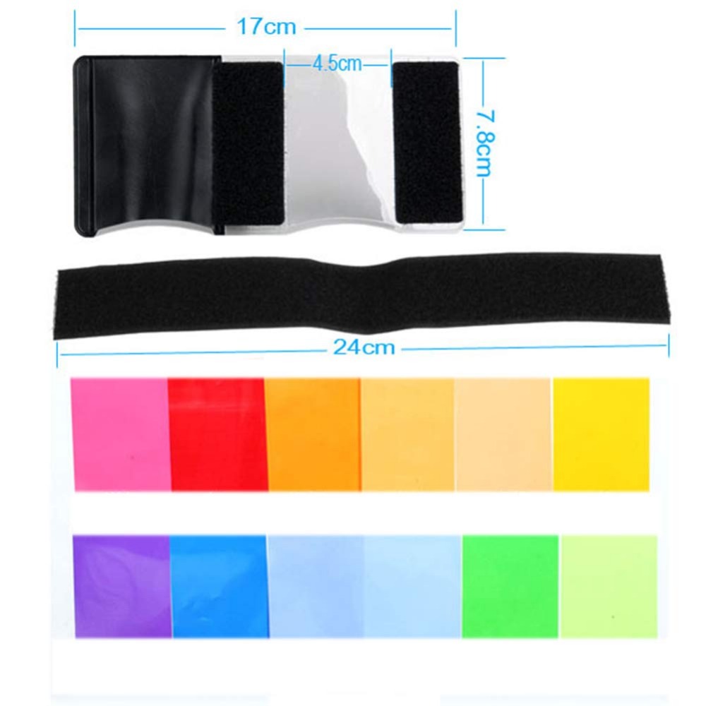 12 Colors Camera Flash Gels Li - огляд і ціна Macro Photography Lighting Kit