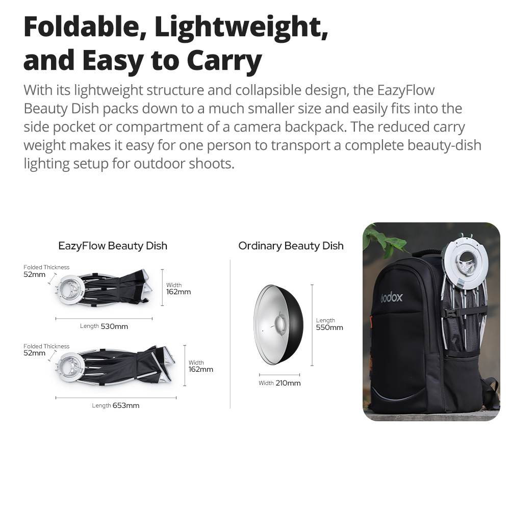New Godox EazyFlow Beauty Dish - огляд і ціна Photography Lighting With Flash