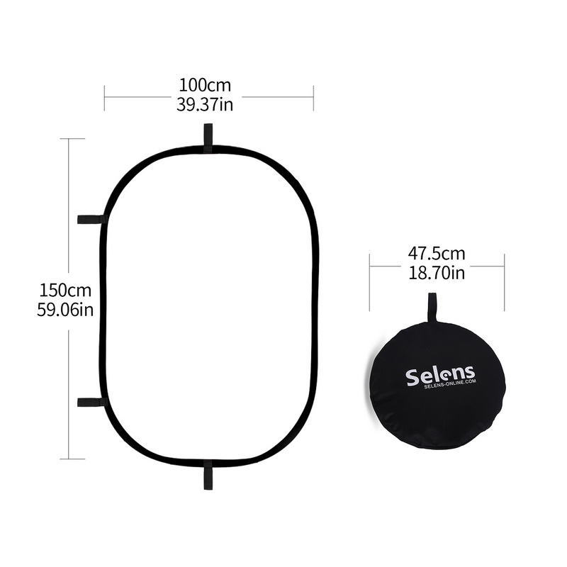 100X150CM Foldable Oval Reflec - огляд і ціна Photography Lighting Diffuser