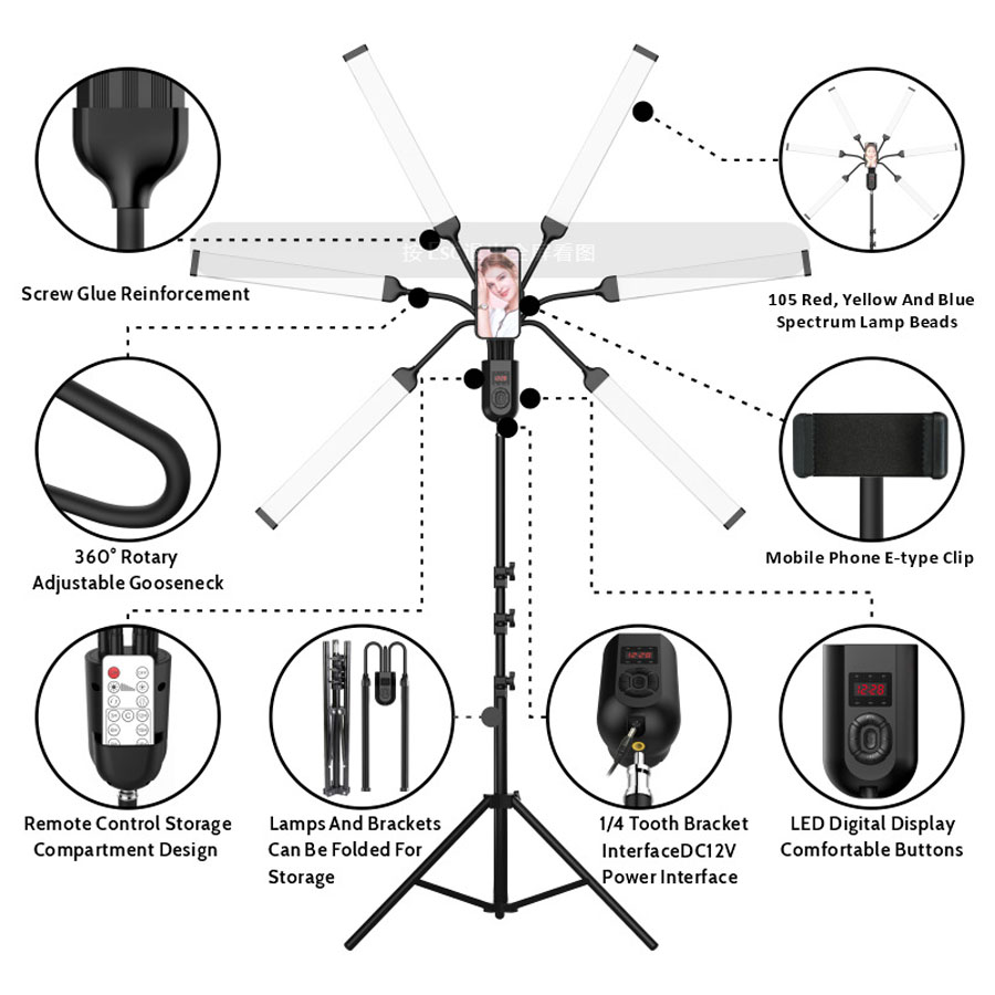 Dual Head / Quad Head / Hex He - огляд і ціна Photography Lighting No Shadows